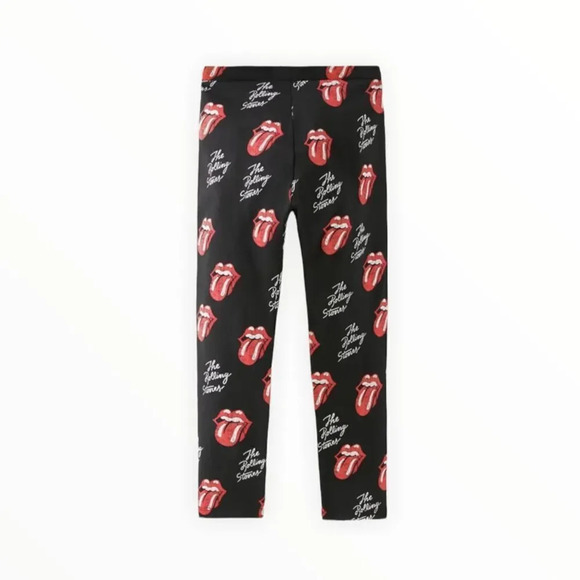 ZARA Kids | Black | THE ROLLING STONES LEGGINGS - Picture 2 of 5